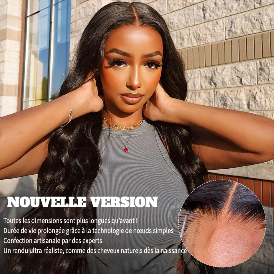 Cheveux naturels avec tulle frontal HD